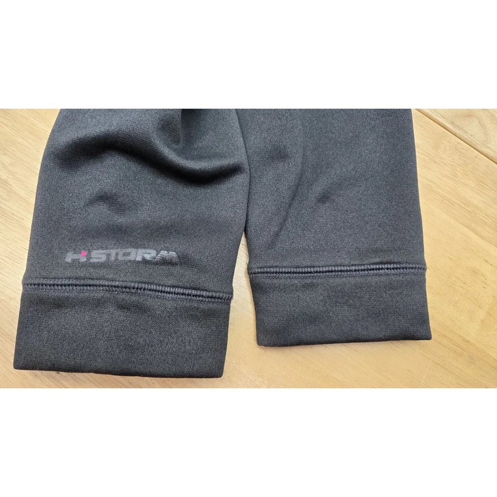 Under Armour UA Storm Hoodie Youth XL Dark Gray, Pink Logo Loose Pullover